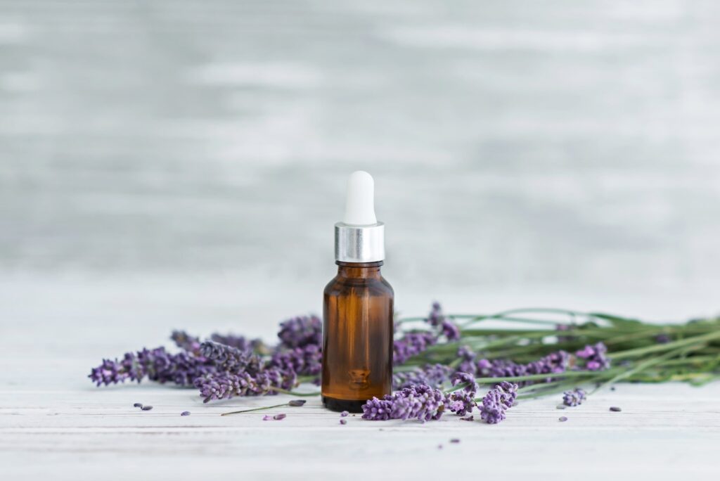 lavender essential oil bottle