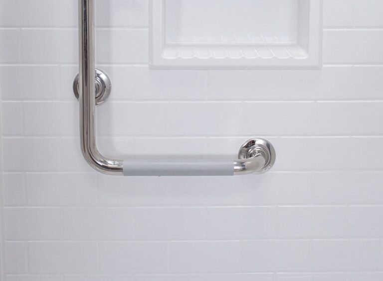 safety grab bar for a walk-in shower