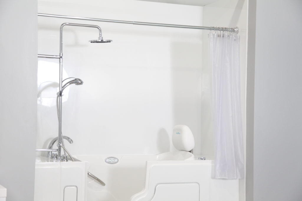 tub shower combo with curtain