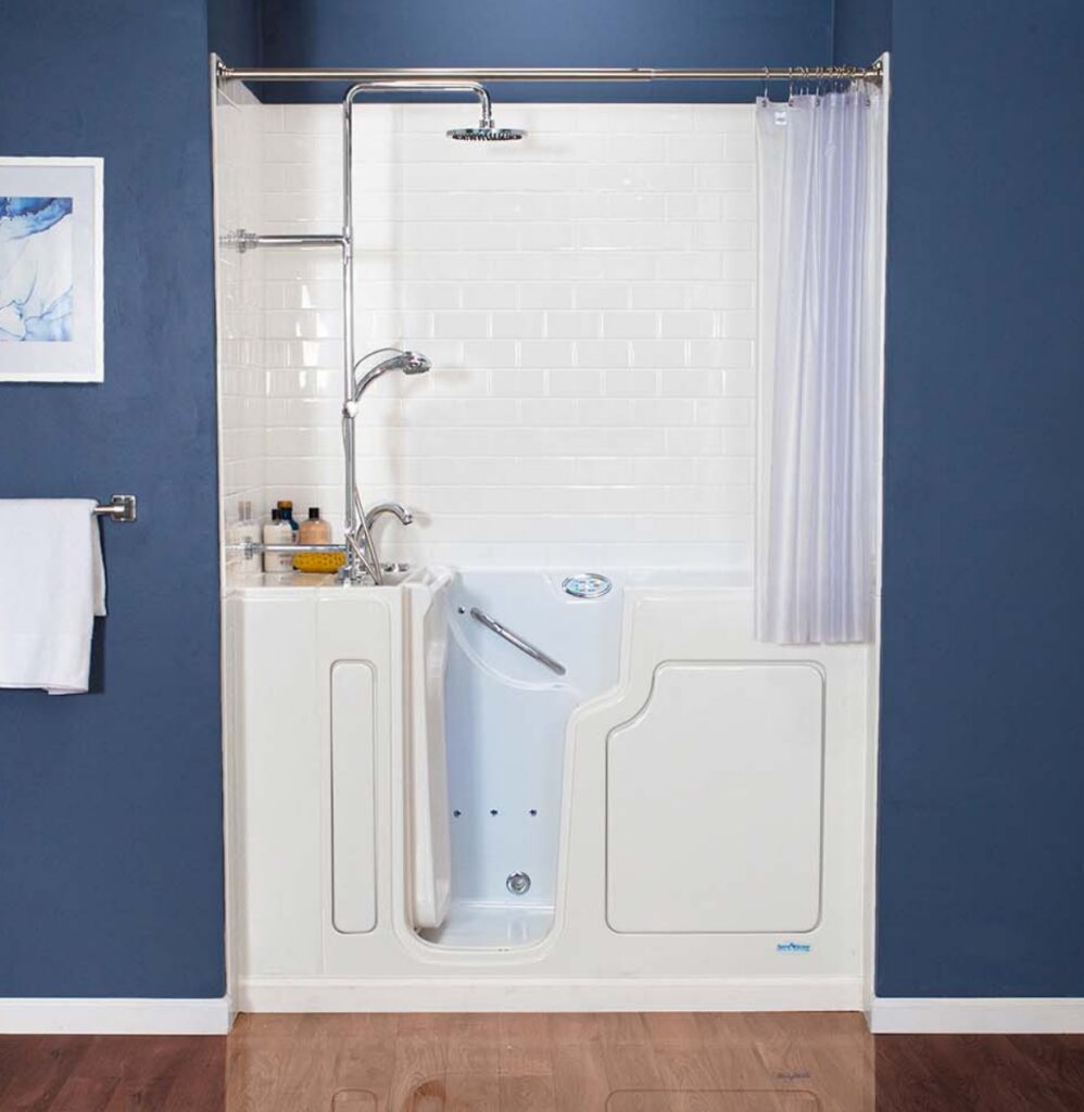 tub shower combo with shower curtain