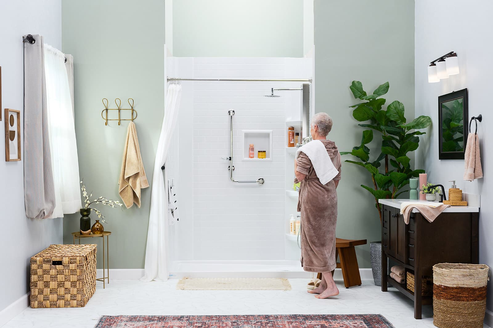 walk-in shower